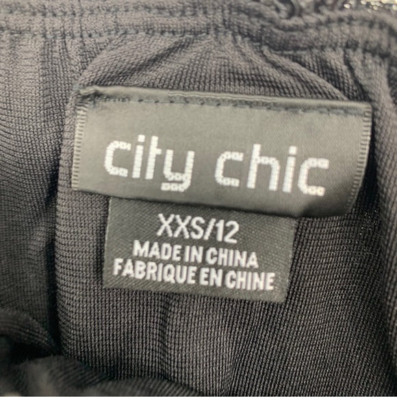 city chic womens one size jumpsuit strapless sequins pockets black joggers - Picture 6 of 12